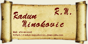 Radun Minoković vizit kartica
